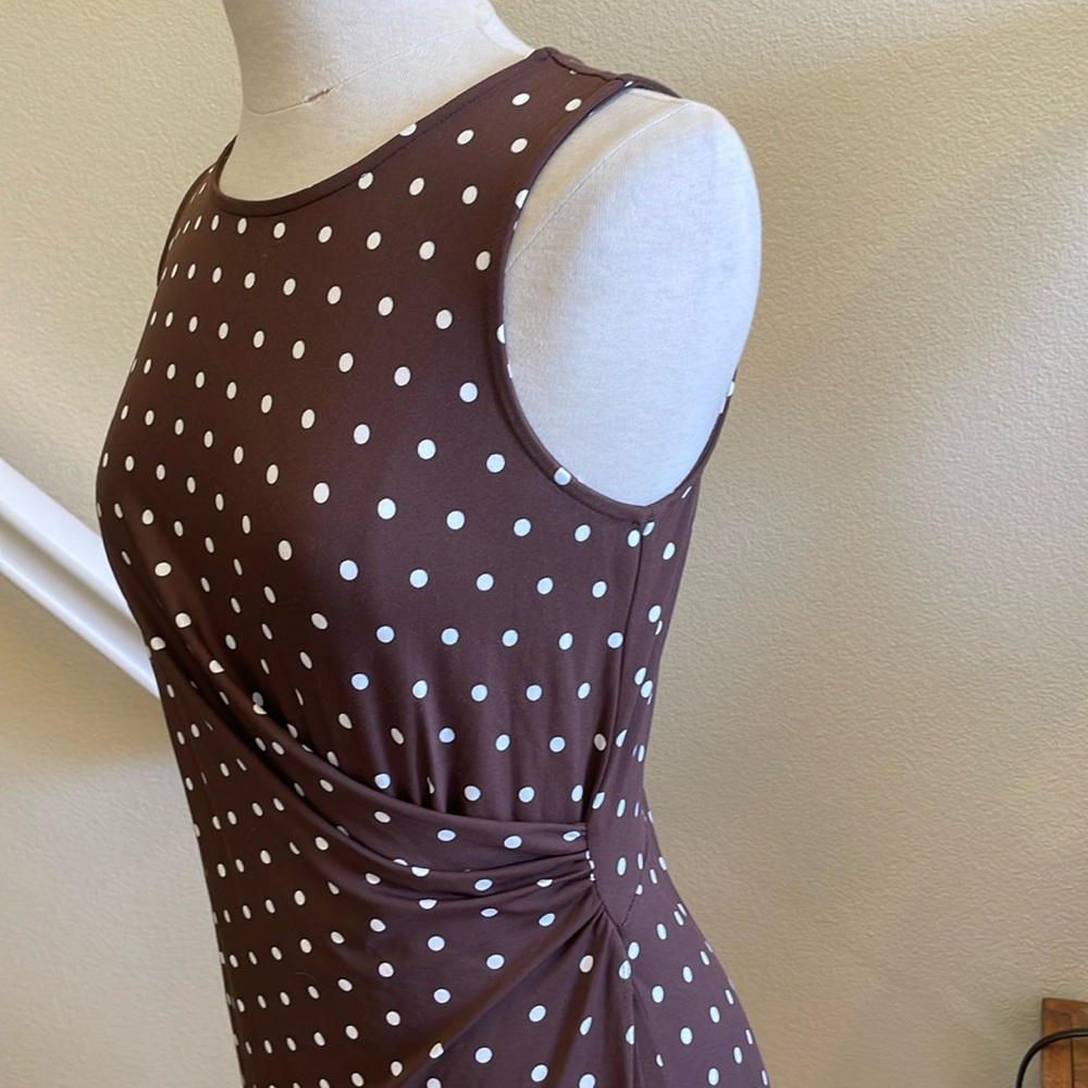 Talbots Polka Dot Stretch Dress - Picture 4 of 9